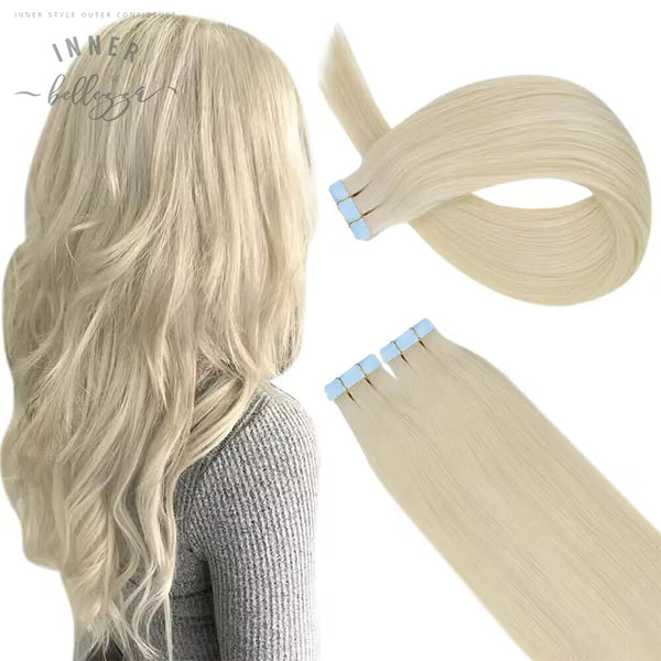 Tape In Hair Extensions 100% Virgin Human Hair Blonde (#613)