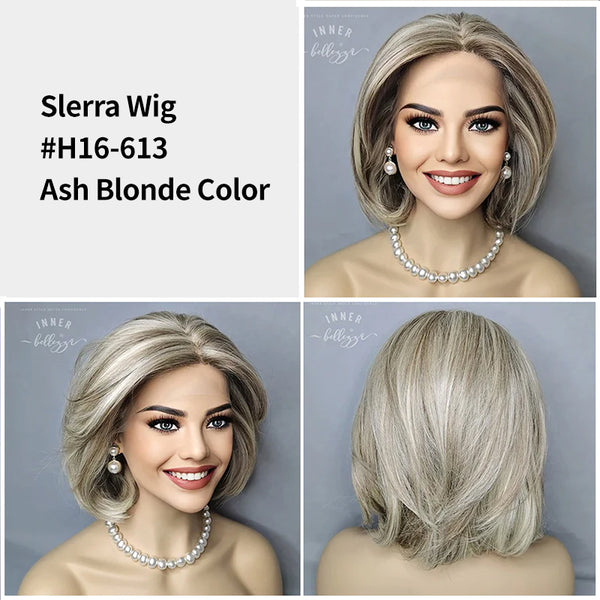 Sierra | Layerd Bob | Synthetic Mono Top Wig (Hand Tied )