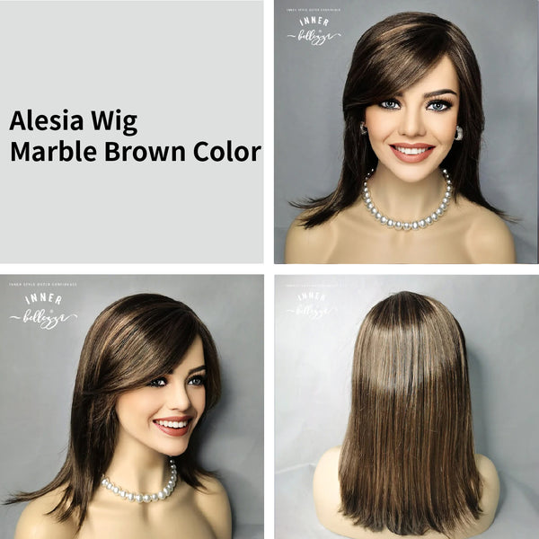 Alesia | 16'' Layers Straight Synthetic Lace Front Wig (Mono Part)