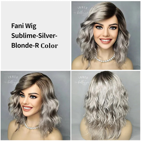 Fani | 15'' Synthetic Layerd Wavy Wig | Lace Front Monofilament Part
