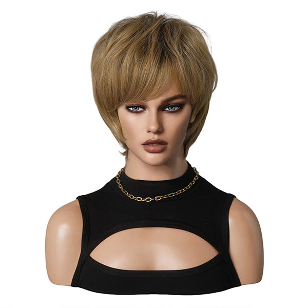 Sally |Short Straight Layered Wig | Synthetic Wig