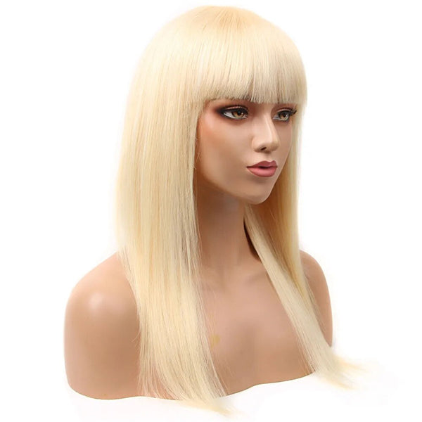 Flora | Long Blonde Hair | Human Hair Wigs (Basic Cap)