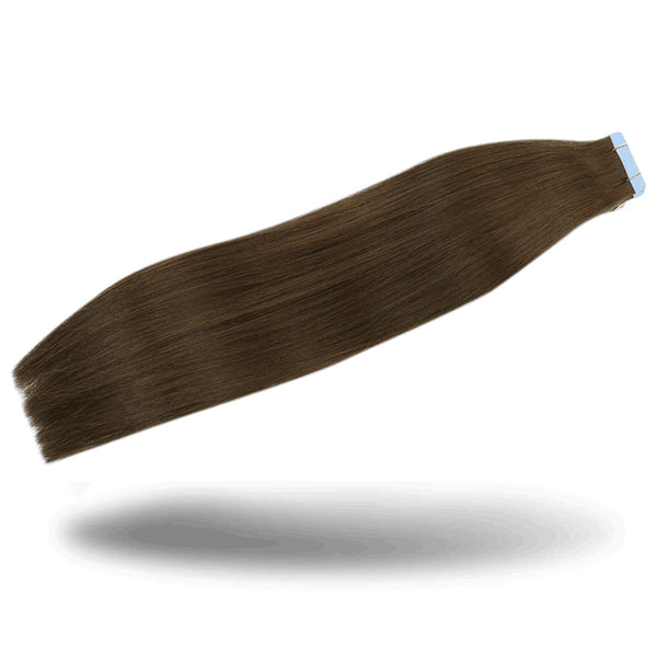 Tape In Hair Extensions 100% Virgin Human Hair Dark Brown (#4)