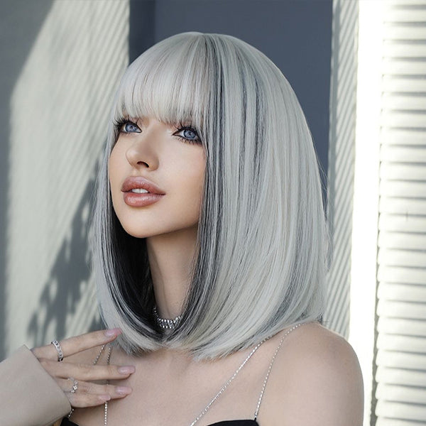 Beth | Bob With Bangs | Straight Synthetic Wigs