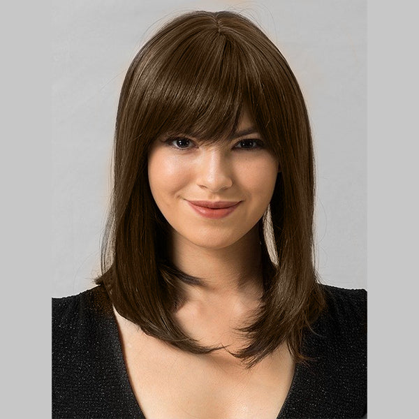 Edna | Medium Straight Wig |Synthetic Wigs (Basic Cap)
