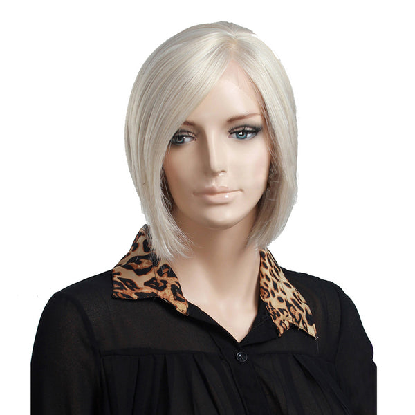 Sandy | Bob With Bangs | Straight Synthetic Wigs (Lace Front)