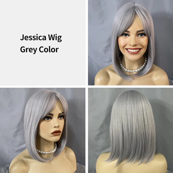 Jessica| Straight Bob Wigs | Synthetic Wig (Basic Cap)