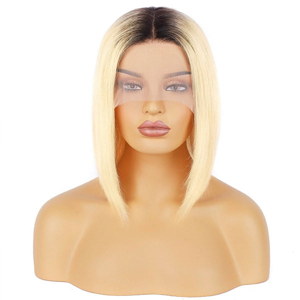 Sandra | 14" Straight Bob | Human Hair Wigs (Lace Front)