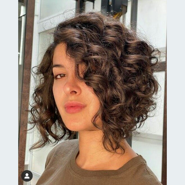 Ella | Brown Curly Hair | Human Hair Wigs