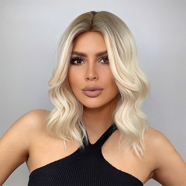 Thirza | Medium Beach Wave Wig | Lace Front Synthetic Wigs