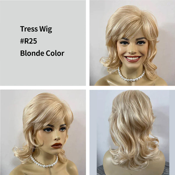 Tress | Mid-Length Layerd Wavy Synthetic Wig (Basic Cap)