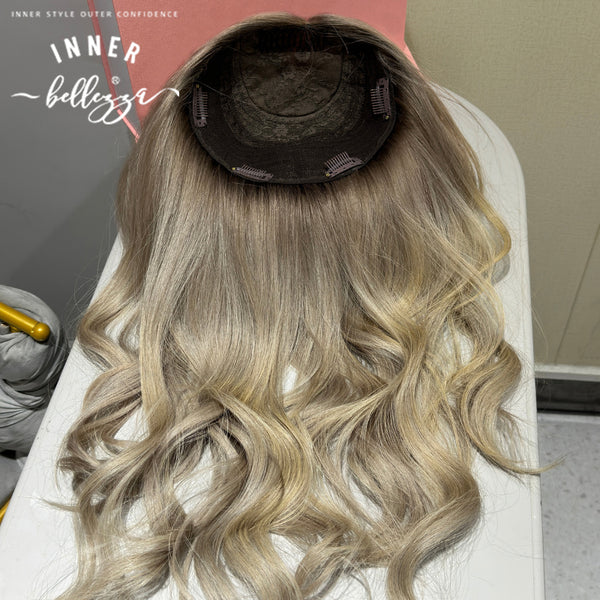 Becky |8"*8"Silk Top Crown Hair Topper | European Human Hair