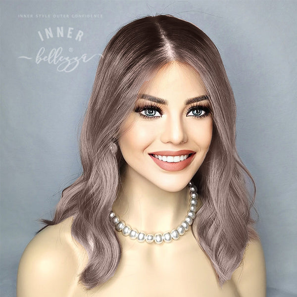 Lottie | 16'' Lace Top Wig | Rose Gold Balayage (S/M)