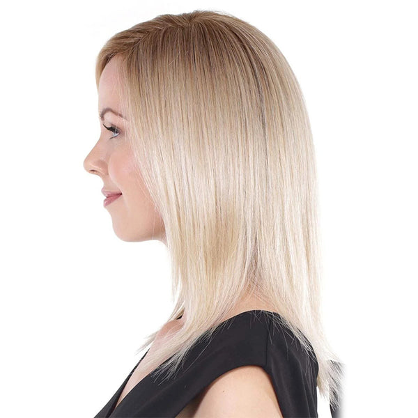 Jewish Straight Human Hair Women Topper Clip In 120% Density Hair Piece - Inner Bellezza