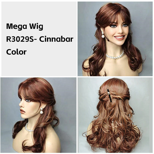 Mega | Mid-length Curly Synthetic Wig (Mono Crown)