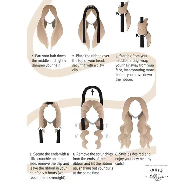 Heatless Hair Curling Ribbon - Inner Bellezza