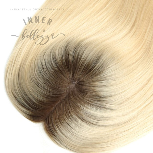 Kayla |Ombre Blonde | 5.5"x5.5" European Human Hair Topper - Inner Bellezza