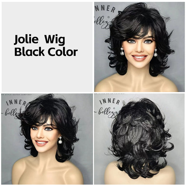 Jolie | Parrucca sintetica ondulata rimbalzante (cappuccio base)