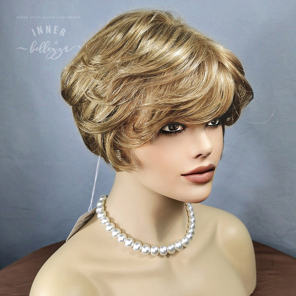 Petty | Short Layers Wavy | Synthetic Wigs (Mono Top)